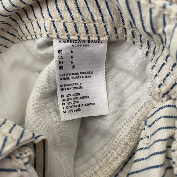 American Eagle Striped Paper Bag Shorts - Picture 6 of 8
